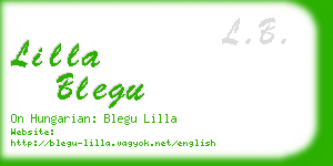 lilla blegu business card